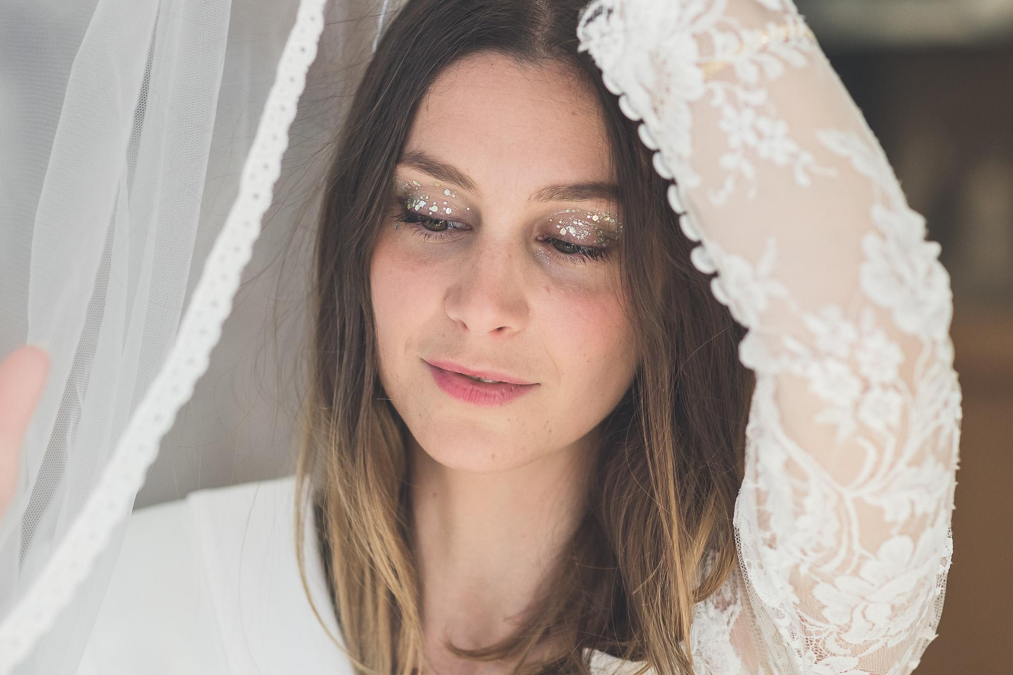 Photographie portrait robe de mariage